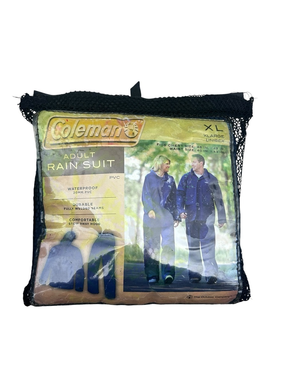 Coleman Unisex 20 MM PVC Navy Rain 2 pieces Suit Size XL New